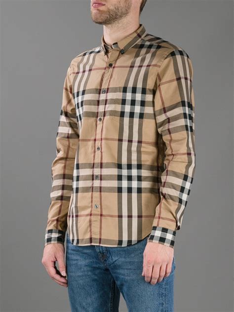 fake burberry check shirt mens|burberry check cotton shirts.